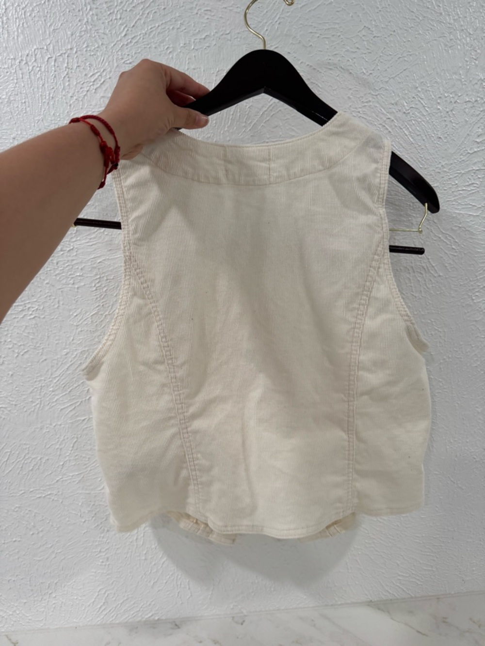 Size M Universal Thread Cream Ribbed Tank Top - Picture 6 of 13